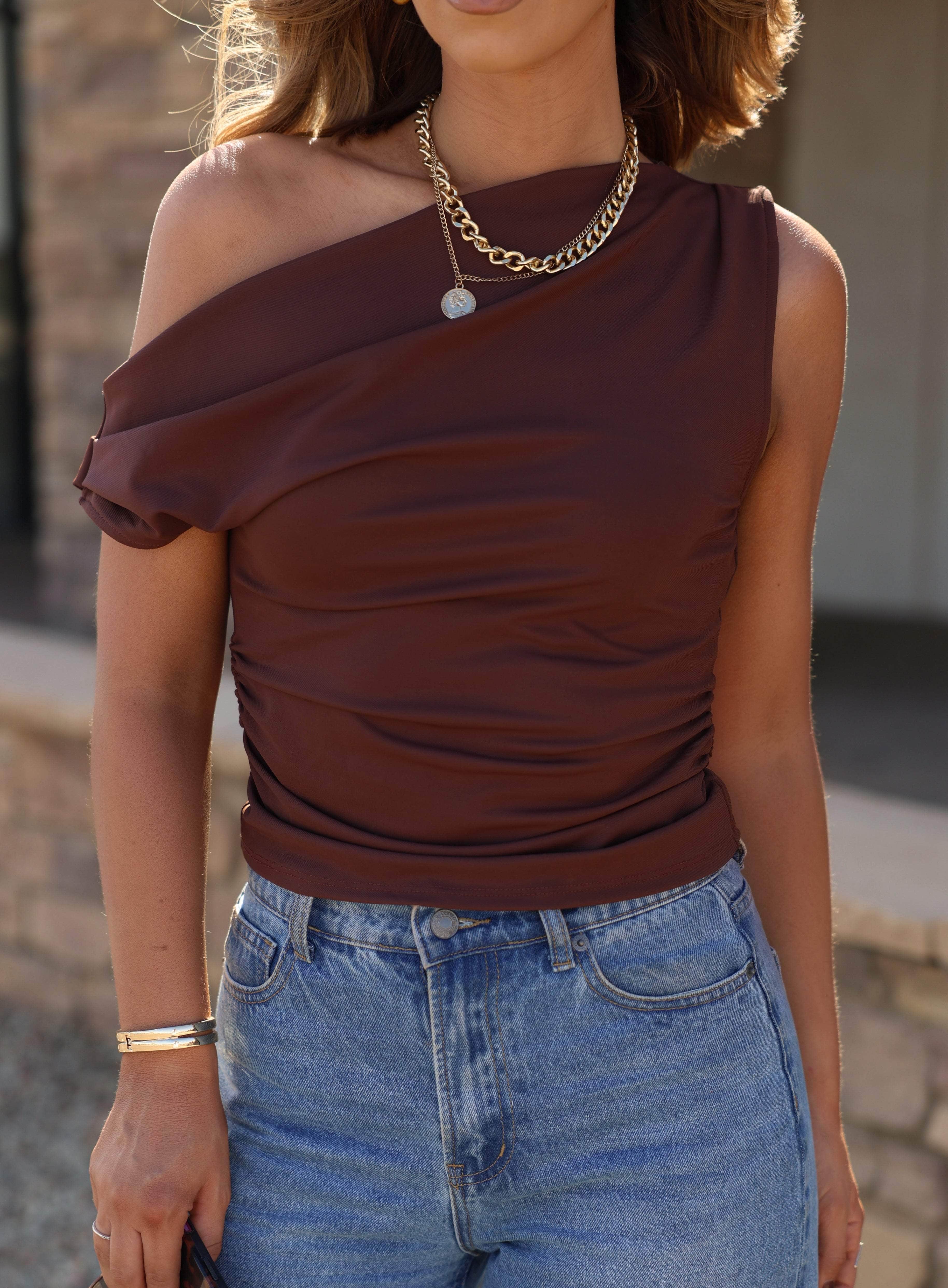 Shifted One Shoulder Top