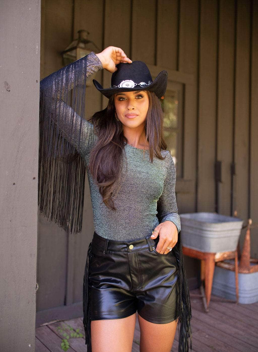 Glitzy Glamour Fringe Bodysuit