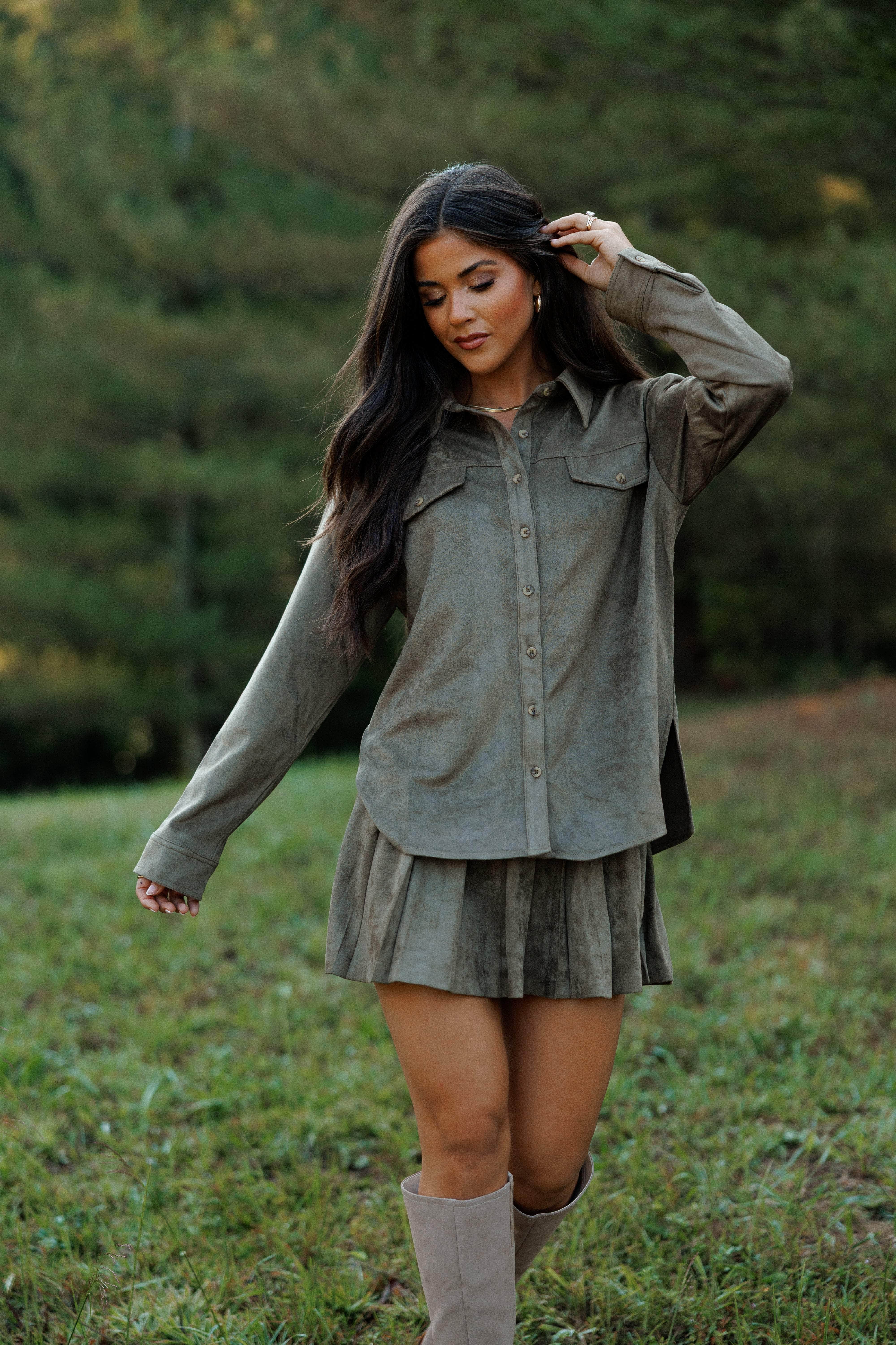 Valley Suede Button Up Shacket
