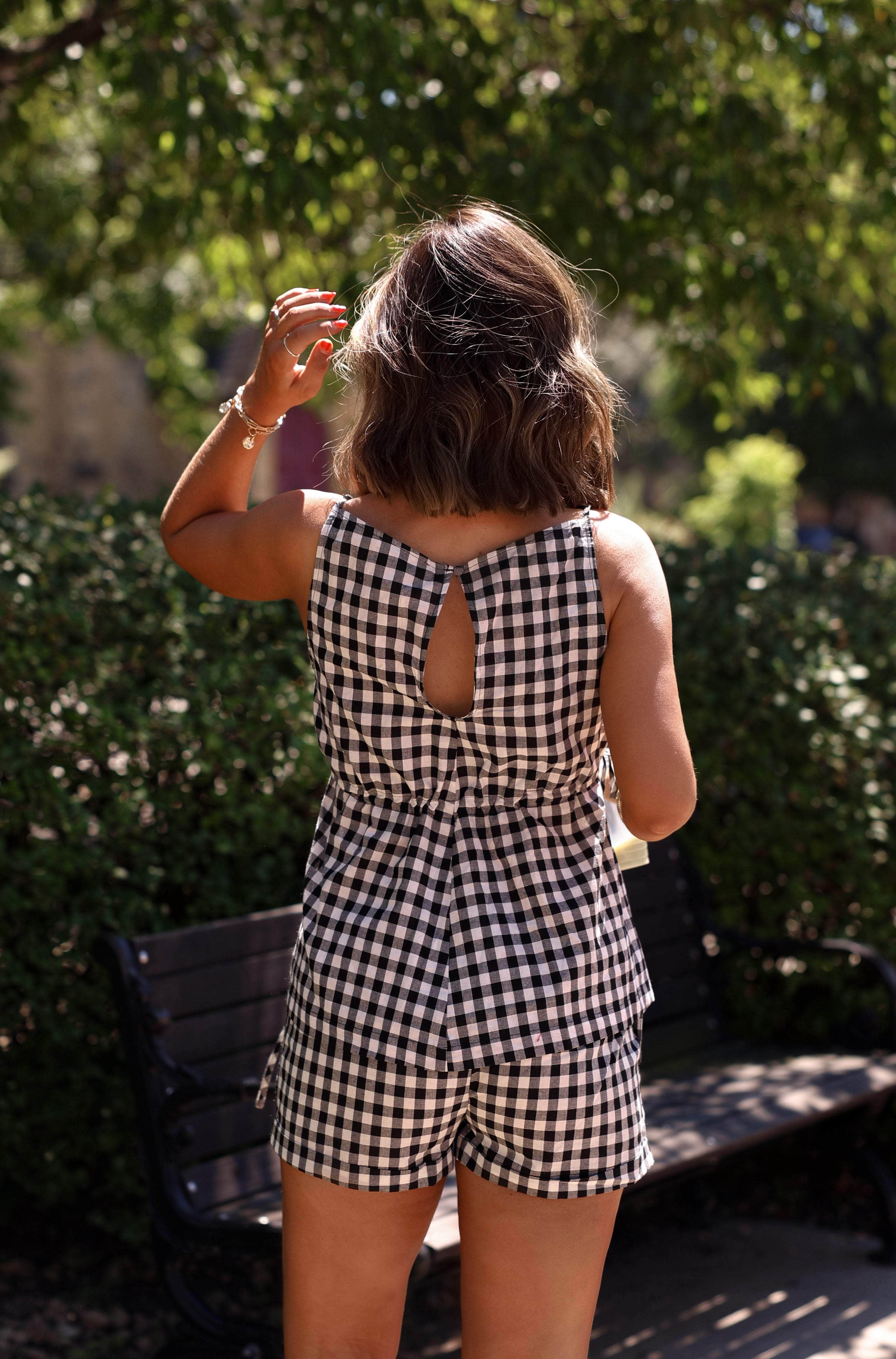 Café Gingham Top