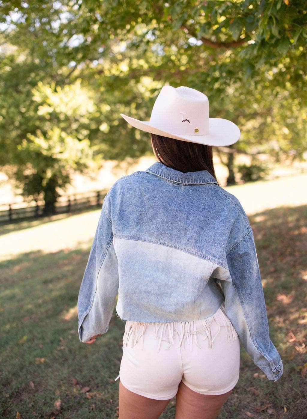Denim Cowgirl Cropped Jacket