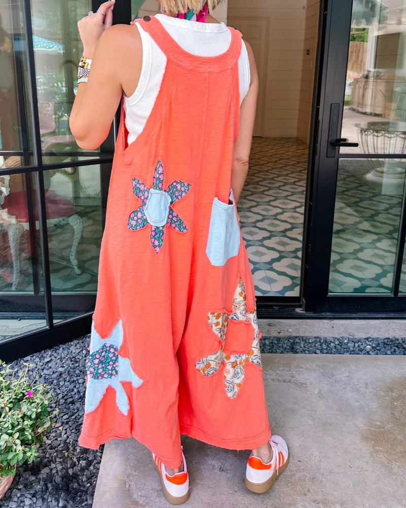 Floral Escape Patchwork Jumpsuit