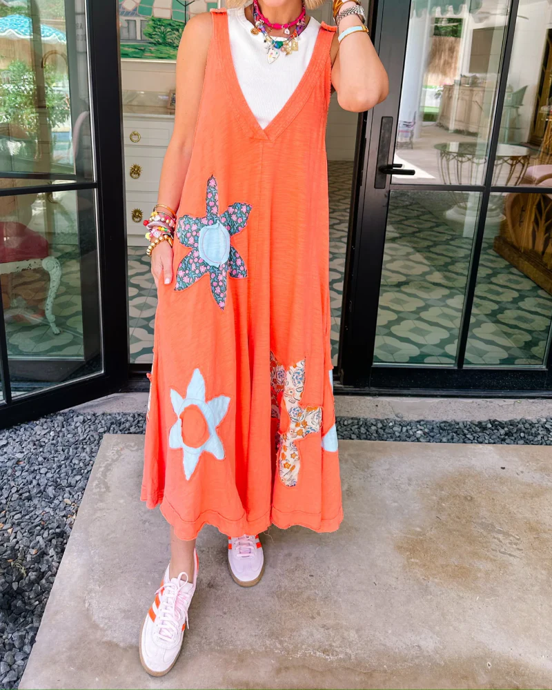 Floral Escape Patchwork Jumpsuit